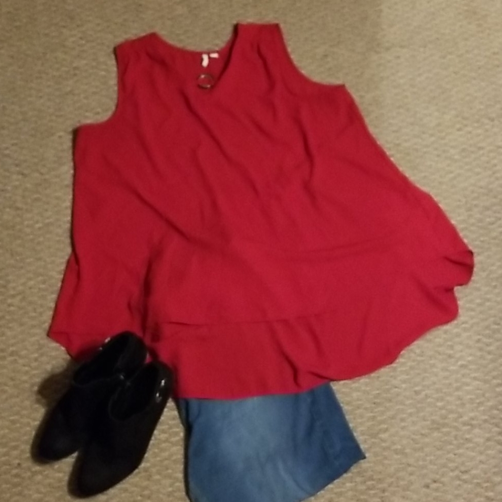 Red dressy top